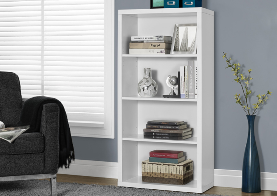 I 7059 Bookcase 48 H White With, 48 Inch High Bookcase